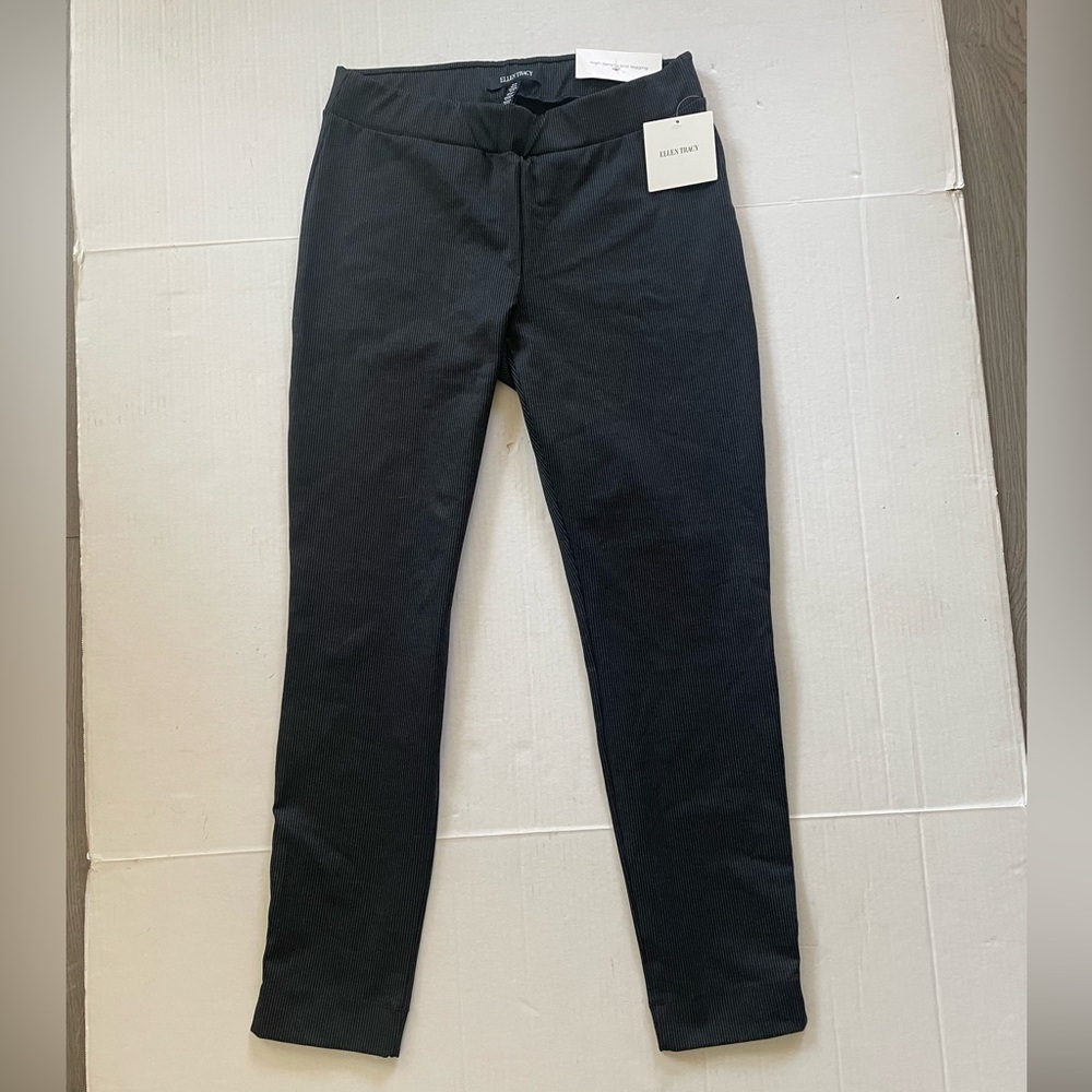 Ellen Tracy Pinstripe Slim Pants Leggings